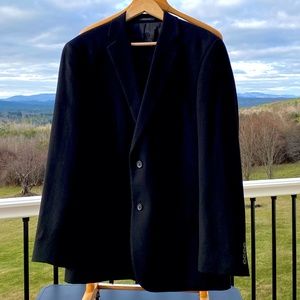 Club Room Black Wool/Silk Sport Coat, Size 42L